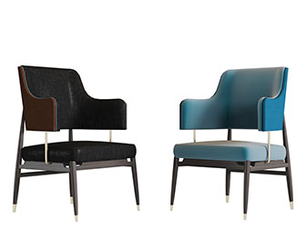 现代皮革休闲椅子