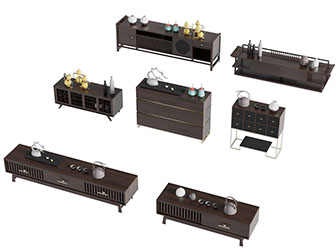 新中式实木电视柜玄关柜