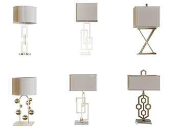 新中式金属支架的台灯床头灯