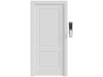 现代白色入户平开门