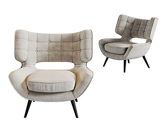 现代布艺休闲椅子