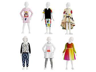 现代儿童服装展示模特3d模型 现代儿童服装展示模特