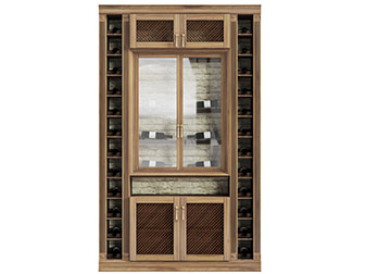 现代实木两边敞开式的酒柜3d模型 现代实木两边敞开式的酒柜