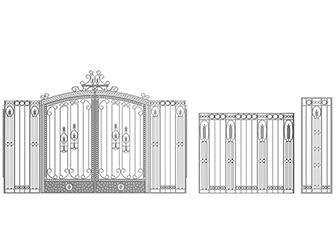 欧式雕花铁艺大门