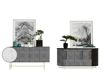 新中式玄关柜边柜