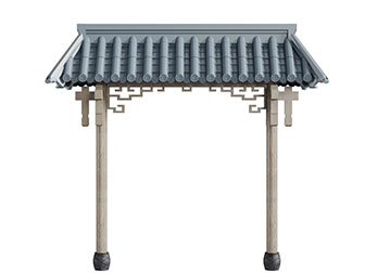 中式仿古门拱建筑