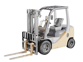 现代整理叉车3d模型 现代整理叉车