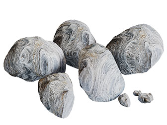 一堆五彩的石头