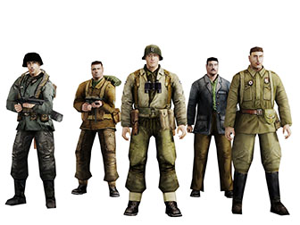 美国大兵多人 军人3d模型 美国大兵多人 军人