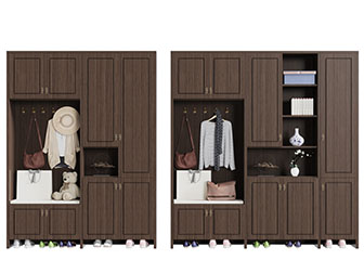 新中式实木玄关鞋柜