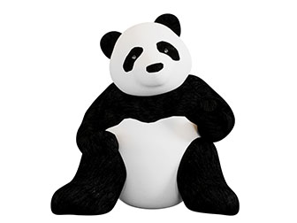 一只大熊猫玩偶玩具
