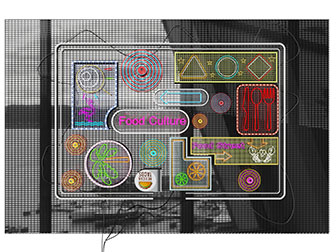 现代餐厅灯饰广告牌招牌指示牌