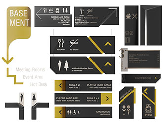 现代超市百货路牌指示牌