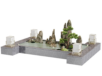 中式假山水池园艺小品