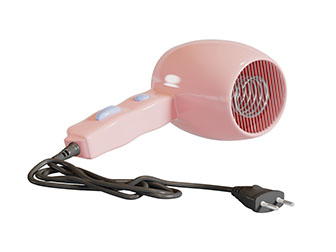一把粉色的吹风机