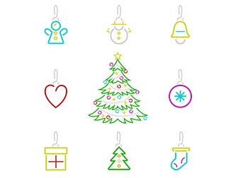 现代圣诞树礼物灯饰挂件