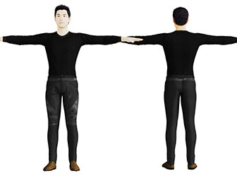 伸开手臂的男人