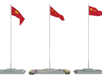 中国五星红旗旗帜旗杆台