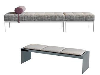 现代长方形沙发凳