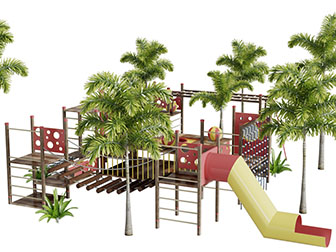 现代儿童综合游乐设备3d模型 现代儿童综合游乐设备