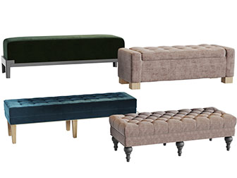 现代菱形软包布艺沙发凳