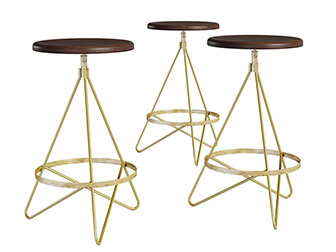 工业风圆形吧凳