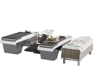 新中式美容美发店洗发按摩床