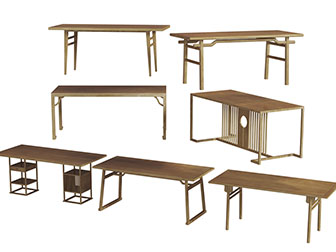 新中式实木茶桌茶几端景台