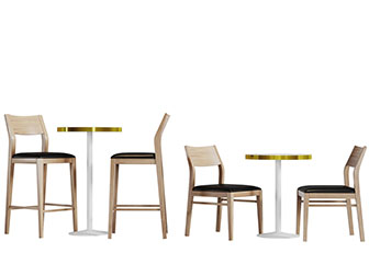 现代实木方形吧椅休闲椅子