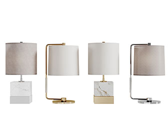 新中式柱形灯罩台灯