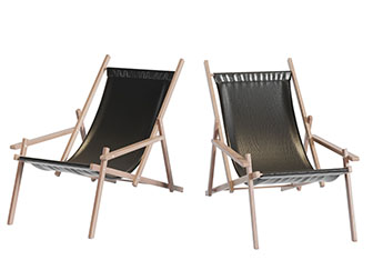 北欧实木休闲椅子