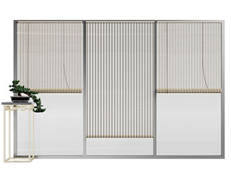 新中式竹编拉帘窗帘3d模型 新中式竹编拉帘窗帘