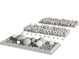 几堆石头园艺小品