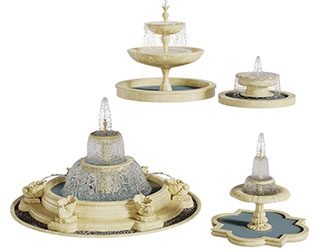 欧式喷泉水景景观小品