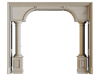 欧式带柱子的垭口