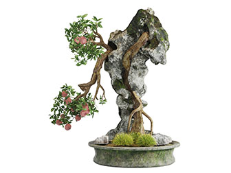 新中式盆景盆栽摆件