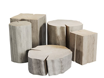 原木木桩坐凳子