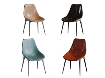 现代皮革休闲椅子餐椅