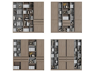 现代实木装饰柜
