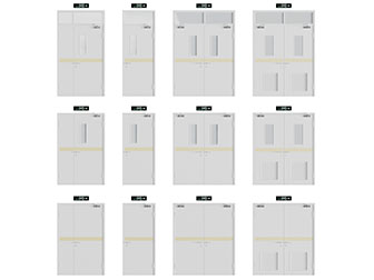 现代白色金属防火平开门消防设备3d模型 现代白色金属防火平开门消防设备