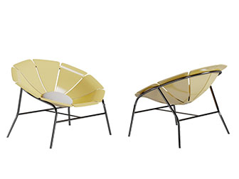 现代花朵造型的休闲椅子