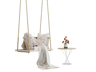 北欧吊椅角几边几