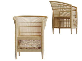 中式藤编休闲椅子