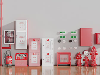 消防栓灭火器警报器消防设备3d模型 消防栓灭火器警报器消防设备