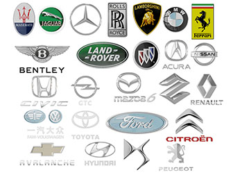 小汽车轿车标志logo3d模型 小汽车轿车标志logo