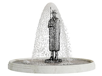 现代圆形喷泉景观园艺小品