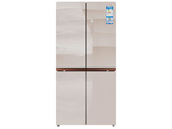 玫瑰金的四开门电冰箱