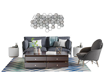 北欧沙发茶几组合