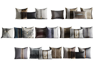 新中式图案抱枕靠垫