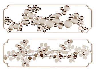 新中式横幅金属墙饰挂件